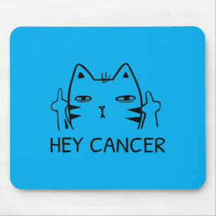 Hey Cancer F Lustige Katze Mittelfinger Mousepad