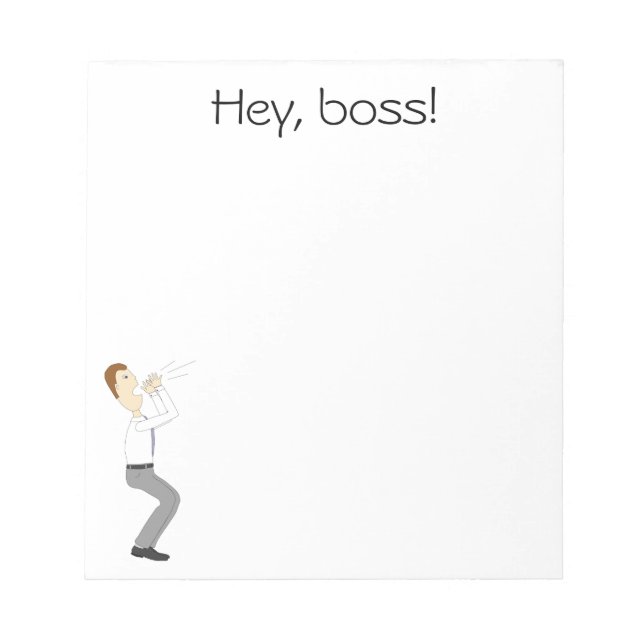 Hey, Chef! Notepad mit Geschäftsmann Notizblock (Vorderseite)