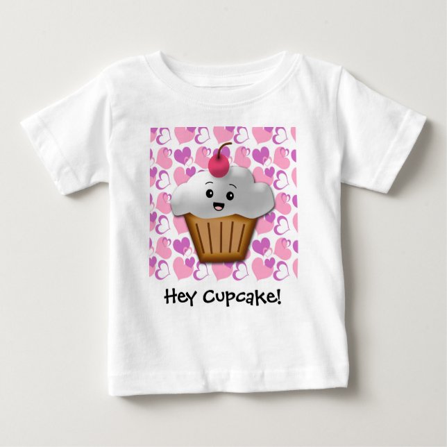 Hey Cupcake Niedlich Kawaii Baby T-shirt (Vorderseite)