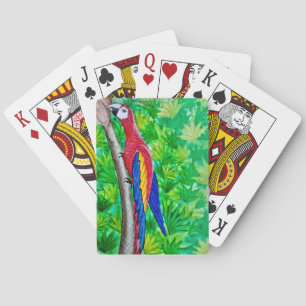 Hey, da ist ein Scharlachara in diesem Baum! Spielkarten