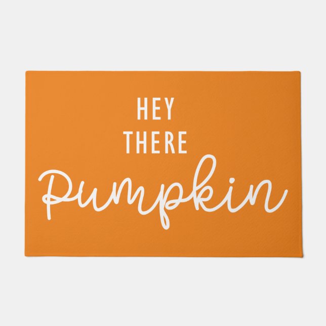 Hey da Pumpkin Fall Door Mat Fußmatte (Vorderseite)
