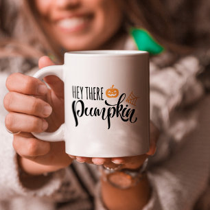 Hey Da Pumpkin Halloween Orange Black Zweifarbige Tasse