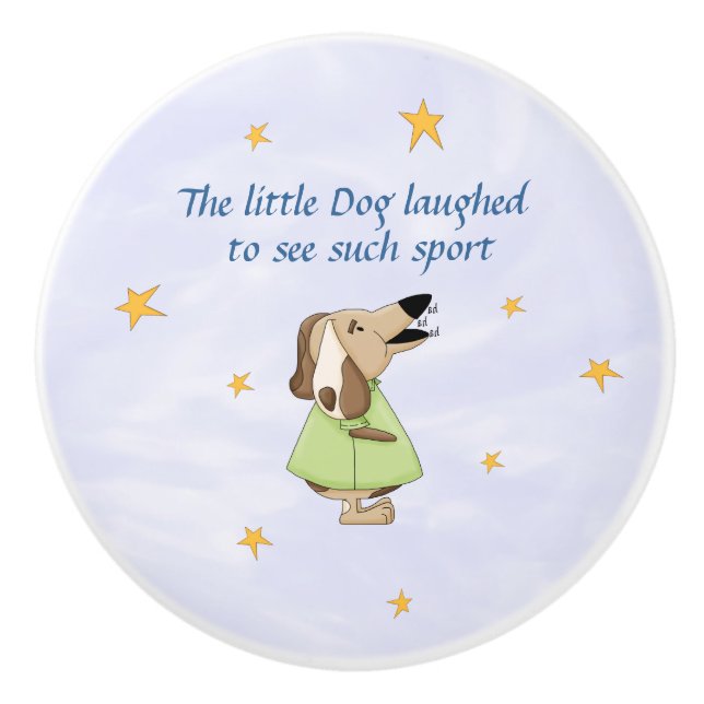 Hey Diddle Diddle - Der kleine Hund lachte die Ker Keramikknauf (Vorderseite)