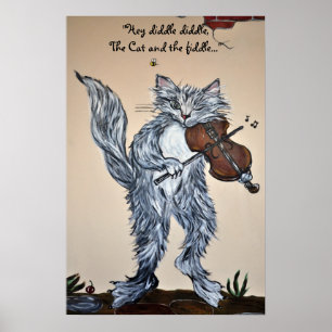 "Hey, Diddle Diddle, die Katze und die Geige" Poster