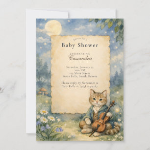 Hey Diddle Diddle Katze & Geige Baby Shower  Einladung