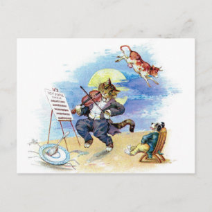 Hey Diddle Diddle Kinderreim Postkarte