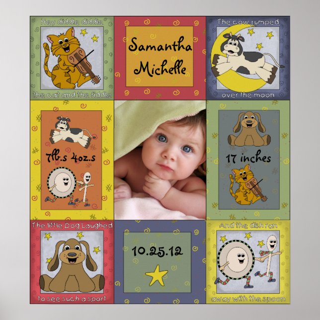 Hey Diddle Diddle, Poster de la chambre de l'enfan (Devant)