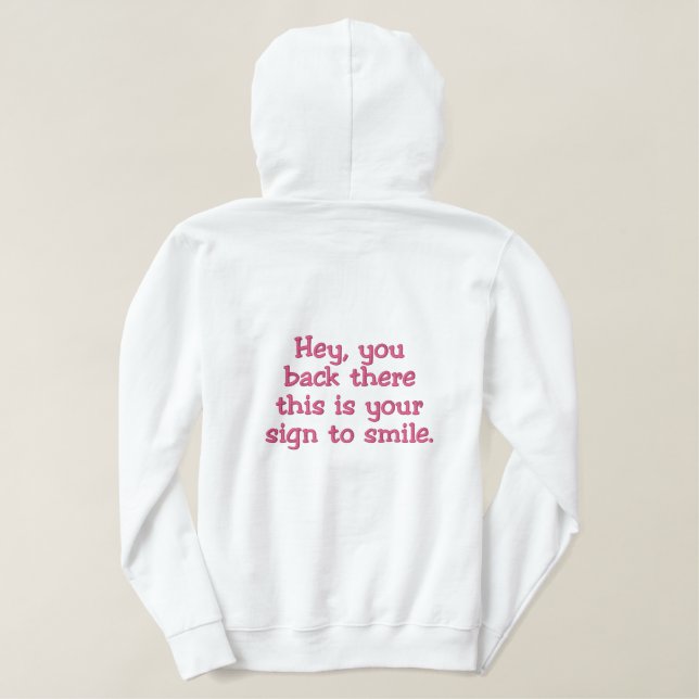 Hey Du da hinten Kapuzenpulli (Design Rückseite)