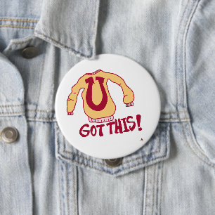 Hey, du hast diese lustige College-Cartoon-Kunst Button