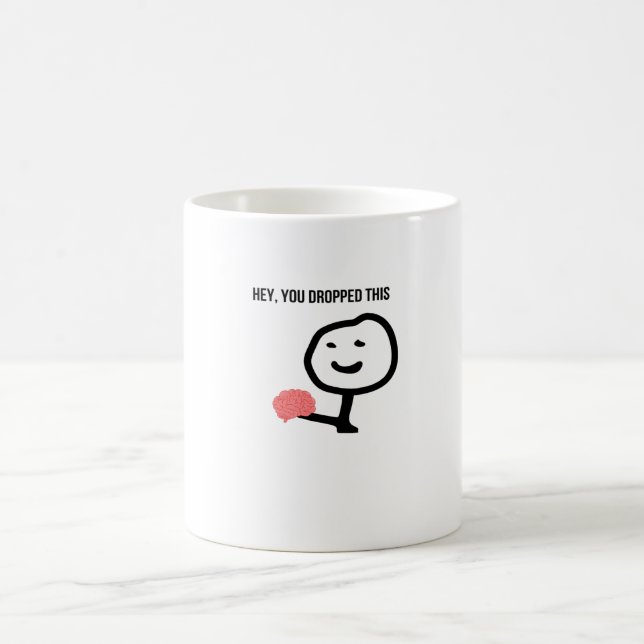 Hey, du hast diese lustige Stickman Meme fallen ge Kaffeetasse (Mittel)