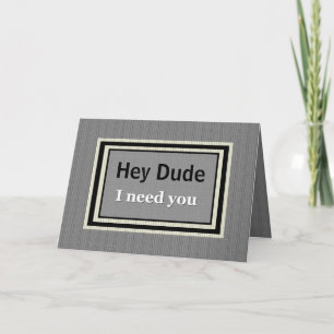 HEY DUDE Trauzeugen Hochzeitseinladung Silber & Sc Einladung
