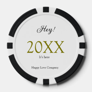 Hey es ist neues Jahr hinzufügen Jahr gold schwarz Pokerchips