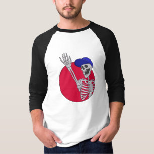Hey Freunde Cooler und Lustiger Skelett T-Shirt