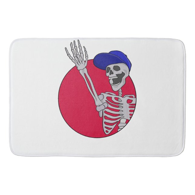 Hey Friends Cool und Funny Skeleton Badematte (Vorderseite)