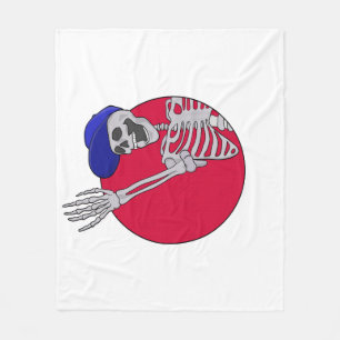 Hey Friends Cool und Funny Skeleton Fleecedecke