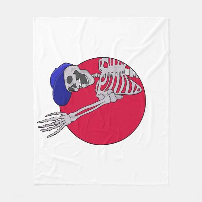 Hey Friends Cool und Funny Skeleton Fleecedecke (Vorderseite)