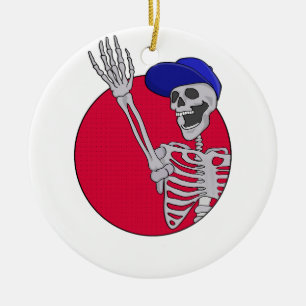 Hey Friends Cool und Funny Skeleton Keramik Ornament
