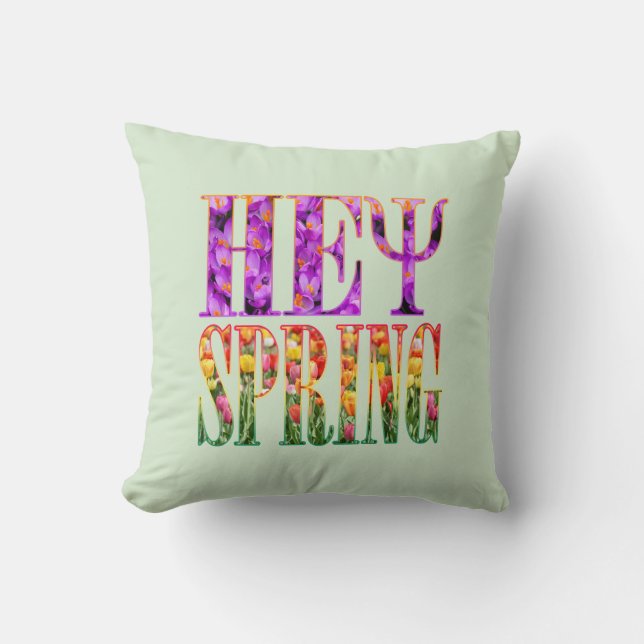 hey Frühling Kissen (Vorderseite)