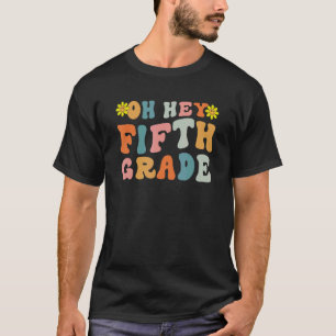 Hey, Fünfte Klasse Retro Lehrer Student Kind zurüc T-Shirt