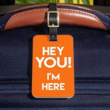 Hey! - Funny Fluo / Neon Orange Bag Achtung