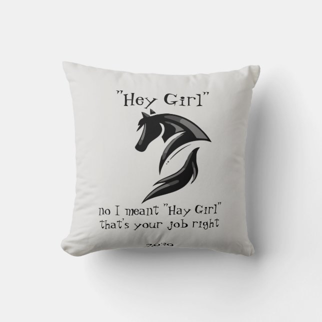 Hey Girl, ich meinte Hay Girl, das ist dein Job. Kissen (Vorderseite)
