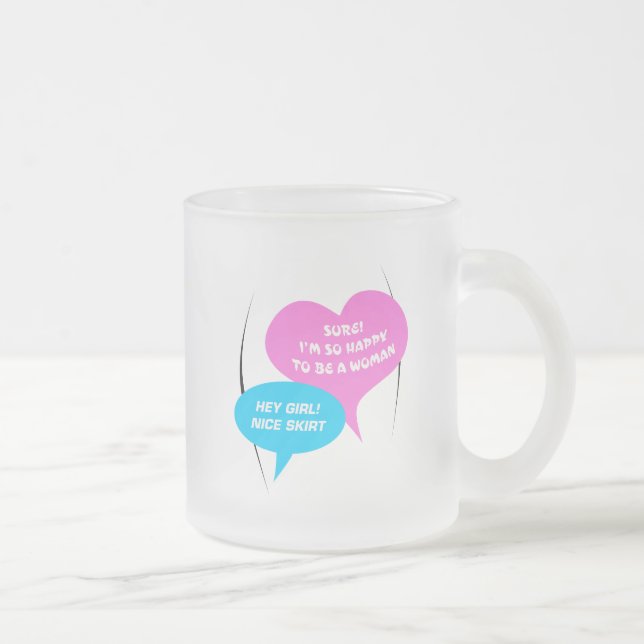 Hey Girl Nice Skirt LightBlue&Pink Fun Baloon Mattglastasse (Rechts)