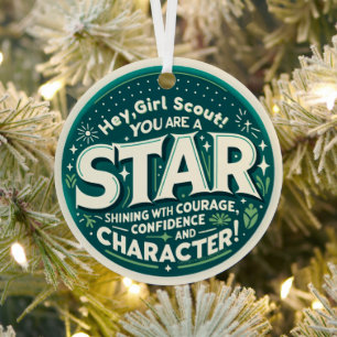 Hey Girl, tu es une STAR ! Ornement scout