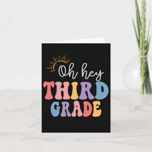 Hey, Groovy-Spaß der dritten Klasse zurück zum Sch Karte