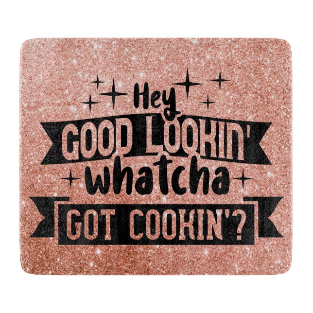 Hey gut aussehen Whatcha Got Kochen Funny Cutting Schneidebrett (Vorderseite)
