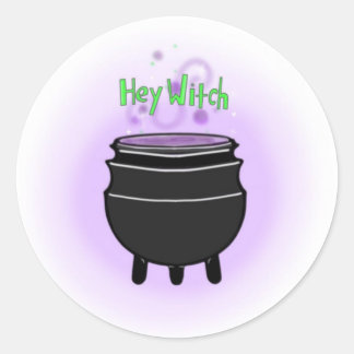 Hey Hexensticker Runder Aufkleber