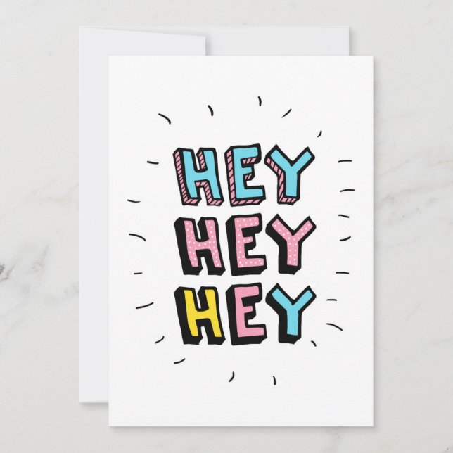 Hey Hey Karte (Vorderseite)