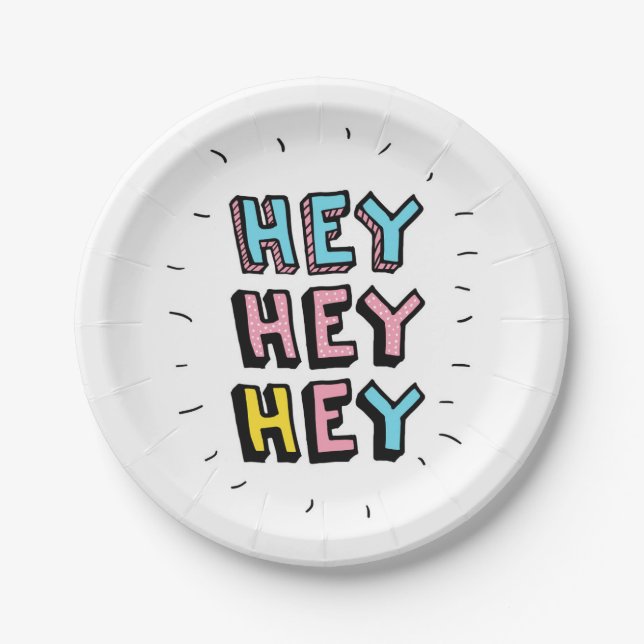 Hey Hey Pappteller (Vorderseite)