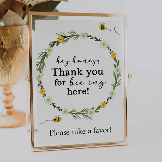 Hey Honey Bee Gefallen Schild (Von Creator hochgeladen)
