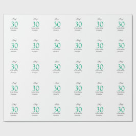 Hey it's 30th birthday green black bold letter nam geschenkpapier