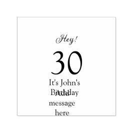 Hey it's 30th birthday green black bold letter nam permastempel