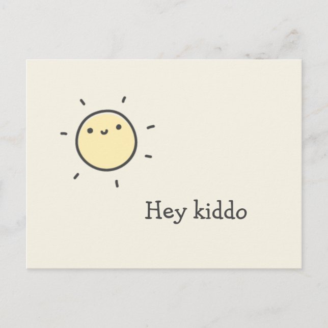 Hey kiddo - Niedlich Sun Postkarte (Vorderseite)