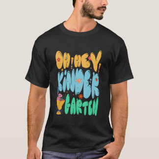 Hey Kindergarten! Retro-Blume T-Shirt