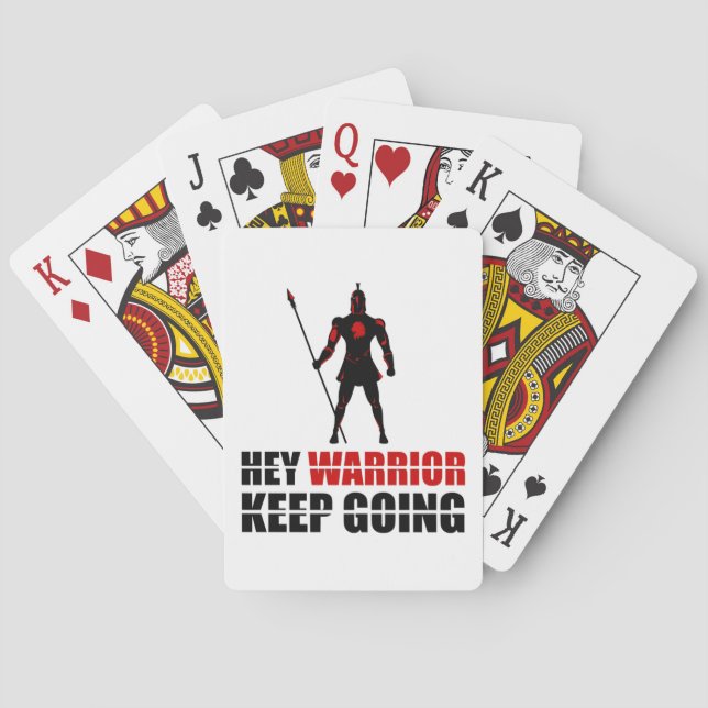 Hey Krieger behielt zu gehen Spielkarten (Rückseite)