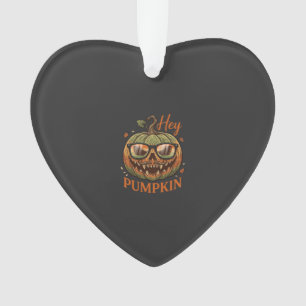 Hey Kürbis Halloween Kürbislaternen Brille Schnurr Ornament