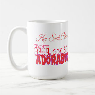 Hey lächle bitte! kaffeetasse