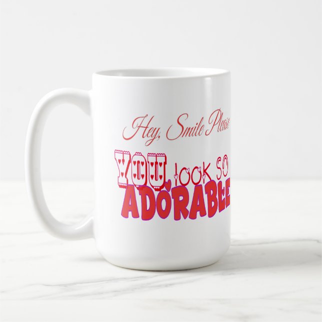 Hey lächle bitte! kaffeetasse (Links)