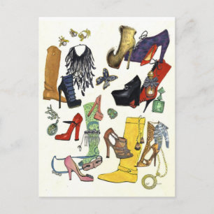 Hey Mädchen, braucht ein neues Paar? Schöne Schuhe Postkarte