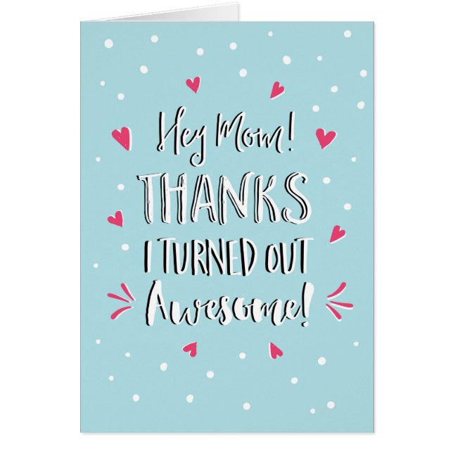 Hey Mama danke Mutter Tageskarte (Vorne)