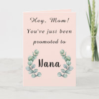Hey Maman, tu viens d'être promu à la carte Nana