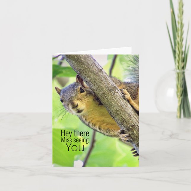 Hey Miss Seeing You Note Card Karte (Vorderseite)