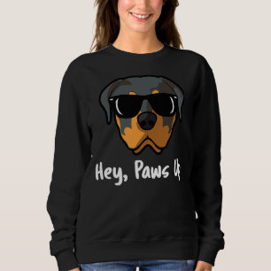 Hey Paws up Rottweiler Hund Mama Vater in Sweatshirt