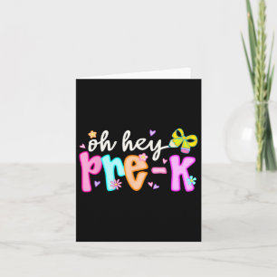 Hey, Pre K Preschool wieder zur Schule am ersten T Karte