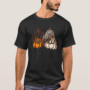 Hey Pumpkin Leopard Herbst Vibes Hallo Pumpk T-Shirt