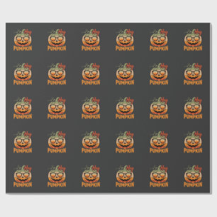 Hey Pumpkin Retro Halloween Sonnenbrille Geschenkpapier