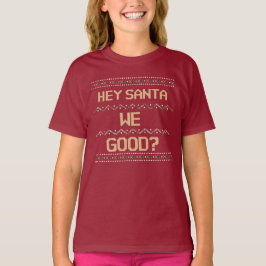 Hey Santa We gut? Ugly Christmas Fun Spaß T-Shirt